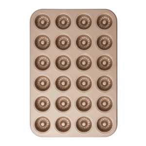 Molde metálico para mini donuts con múltiples cavidades de 37 x 25 cm para hornear en casa