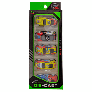 set de 5 carros deportivos de juguete tipo die-cast colores variados
