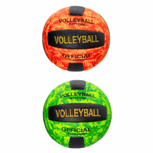 Balón de volleyball con estampado colorido y diseño moderno