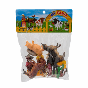Paquete de animales de granja en plástico – Set de 12 figuras
