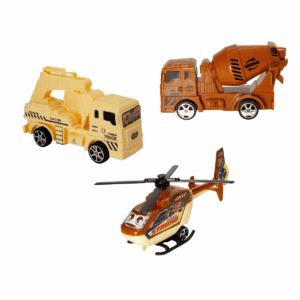 set de carros de construcción urbano por 3 vehículos juguetes