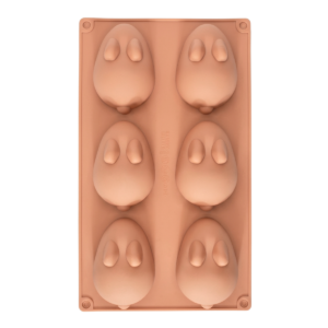molde de silicona con figuras de conejos para repostería creativa