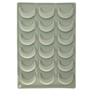 Molde de silicona con cavidades en forma de lunas de 28 x 19 cm flexible y reutilizable