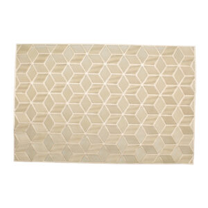 Individual rectangular para comedor de 30 x 45 cm con diseño geométrico de patrón hexagonal decorativo
