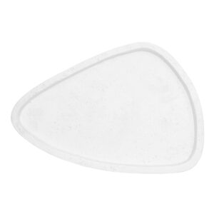 Bandeja de piedra de 20 x 20 x 2 cm con forma irregular y acabado texturizado en color claro ideal para organizar objetos pequeños
