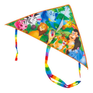 Cometa de tela de 130 x 63 cm con diseño colorido