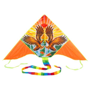 Cometa de tela colorida de 160 x 80 cm con diseño decorativo