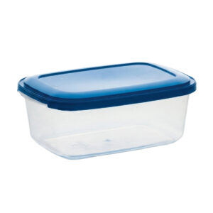 Caja Picnic #2 alta de 3.5 litros con cuerpo transparente y tapa azul